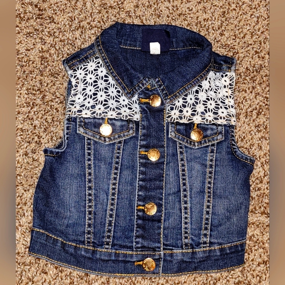 Osh Kosh childrens jean vest 3t